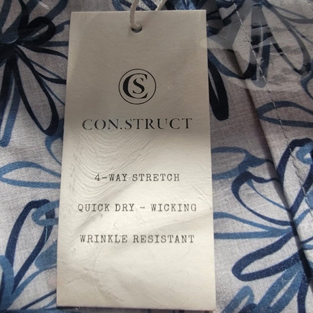 NWT Con.struct Shirt Short Sleeve Button Down Shirt - Size S, Blue Floral - Picture 6 of 9